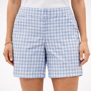 Callaway Golf NWT Blue Gingham Plaid Opti Dri Athletic Bermuda Shorts [Size 6]